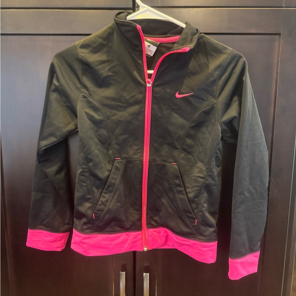 Nike Black Jacket with Pink Trim